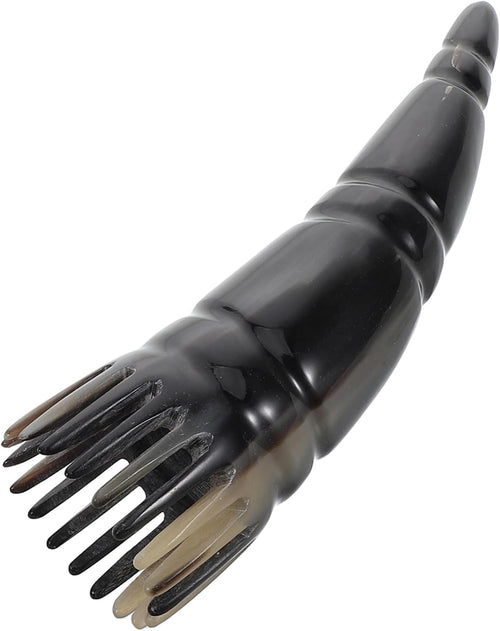 OATIPHO Natural Ox Horn Comb Gentle Scalp Massager Tool for Hair Massage Horn Brush for Healthy Scalp and Smooth Hair Design