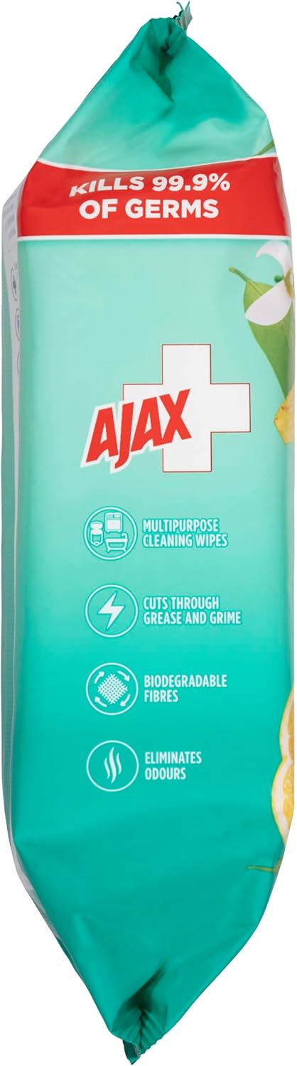 Ajax Hospital Grade Disinfectant Multipurpose Cleaner Wipes Sparkling Citrus & Pineapple 110 Pack