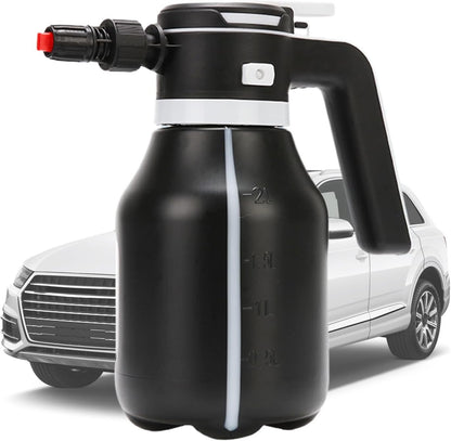 Electric Foam Sprayer, Cordless Car Wash Sprayers, 10.6x9.1 Inch Handheld Multi-Purpose Cleaning Tool, Auto Detailing Sprayer for Kitchen Glass Bathroom Pet Bathing, Black