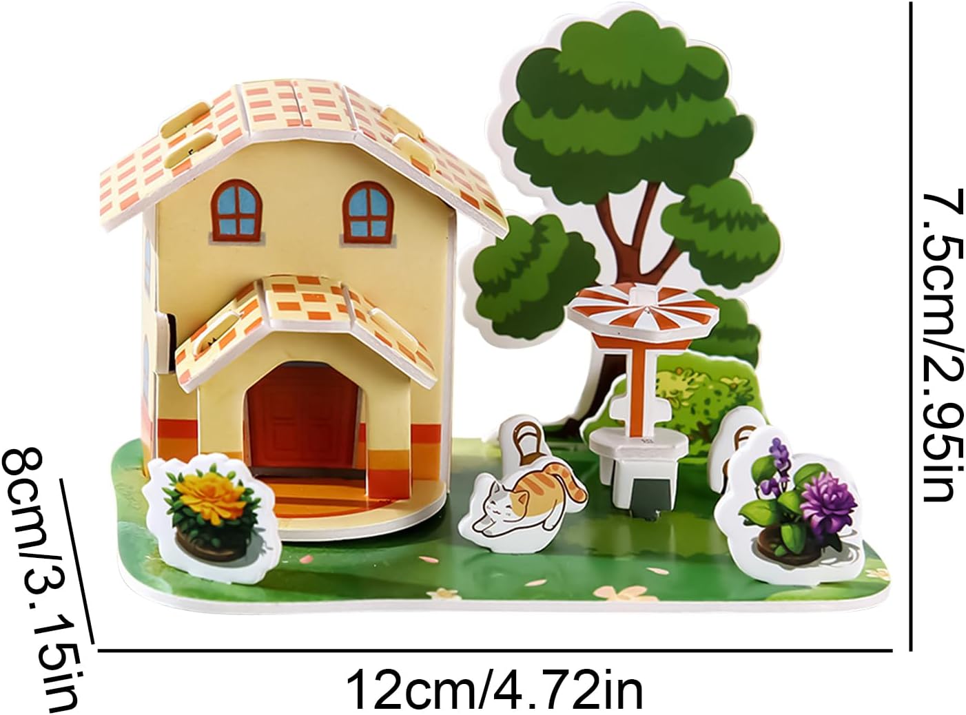 Kids Three-Dimensional Puzzle Kit, Educational Miniature Scene Puzzle Toy, 4.72 Inches, Interactive Early Learning Activity for Boys, Girls, Home Play, Creativity Development