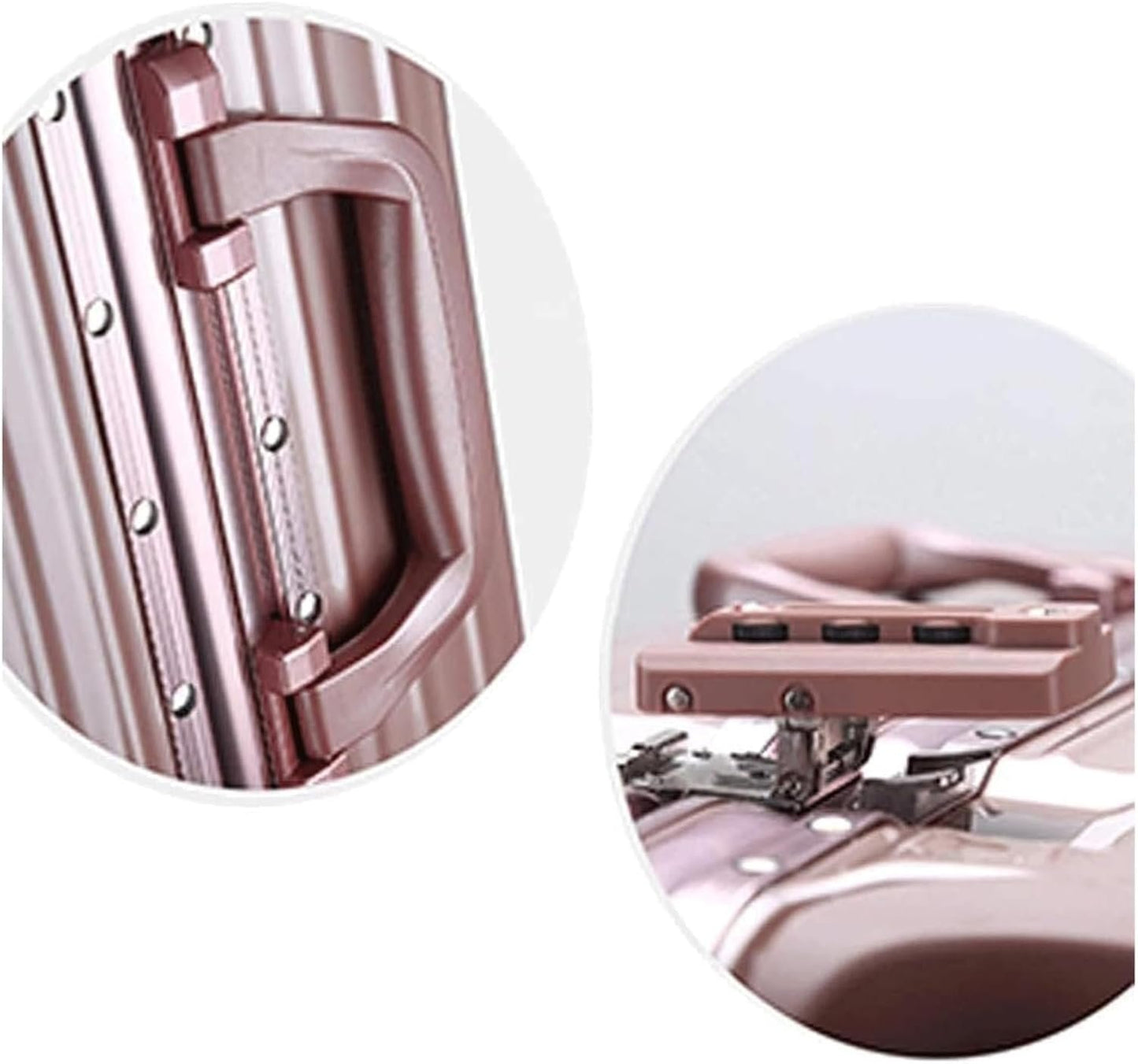Suitcase Suitcase Suitcase with Wheels Safety Combination Lock for Luggage with Hard Edge Large Capacity Stress Relief Suitcase for Hand Luggage Travel Equipment, Silver-