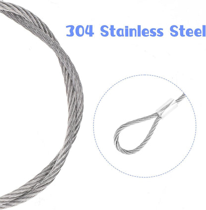 31cm 15mm Outdoor Anti Theft Luggage Lock 5 Pack Travel Security Cable Lock Safety Cable Braided Steel Coated Wire Flexible Steel Cables Wire Rope with Double Loop Fit for Padlock Disc Locks