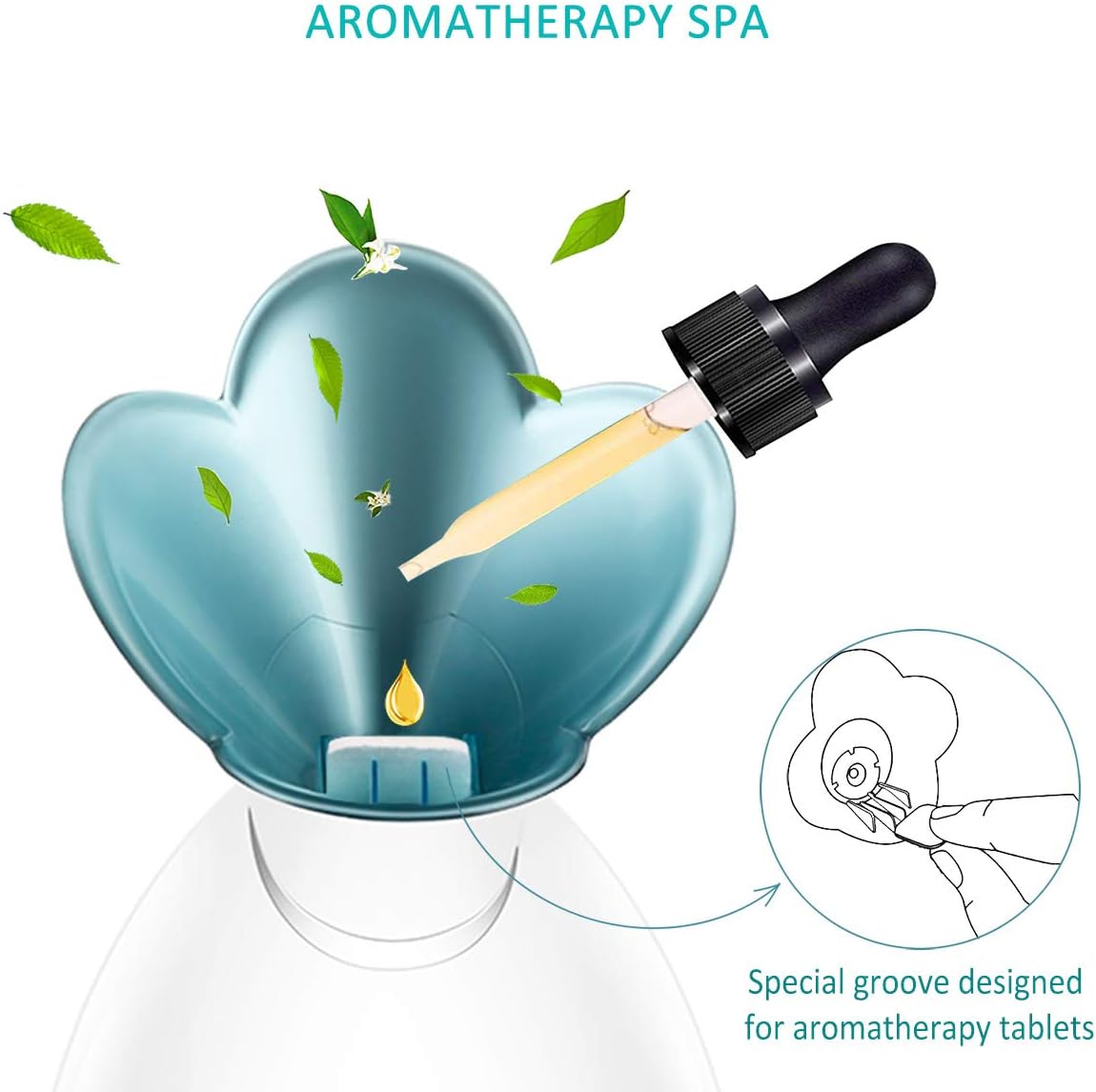 Facial Steamer Hot Mist Face Skin Moisturizing, Unclogs Pores, Warm Mist Humidifier Atomizer, Home Spa with Aromatherapy