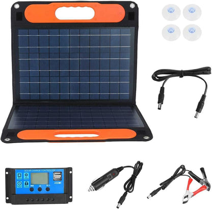 Solar Charger 20000Mah Outdoor Solar Power Bank with 4 Foldable Solar Panels and 2 High-Speed Charging Ports for Smart Phone, Tablets