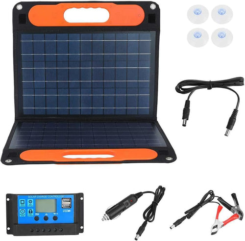 Solar Charger 20000Mah Outdoor Solar Power Bank with 4 Foldable Solar Panels and 2 High-Speed Charging Ports for Smart Phone, Tablets