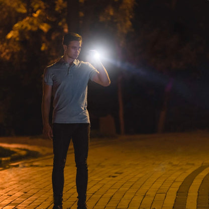 Semlos 2 Packs Rechargeable LED Flashlights, Bright Pocket Handheld Flashlights, Zoomable LED Torch, Waterproof Camping Lights for Outdoor, Emergency (Batteries Not Included)
