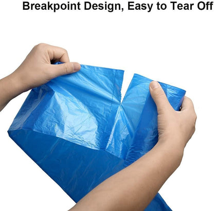 Inwaysin Compostable Trash Bags, 13-15 Gallon Biodegradable Trash Bags Recycled Garbage Bags Unscented Wastebasket Liners for Kitchen Office(75 Counts, Blue)
