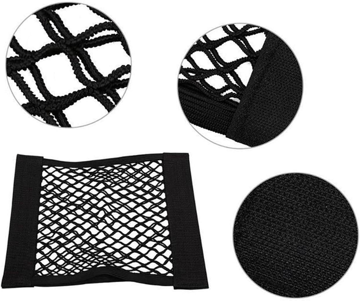 Car Boot Storage Nets,QNLEMON 4 Pack Car Storage Mesh Bag Organiser Car Boot Mesh Bag Cark Trunk Storage Net Car Storage Pockets Closure Car Rear Back Seat Organizer Pockets