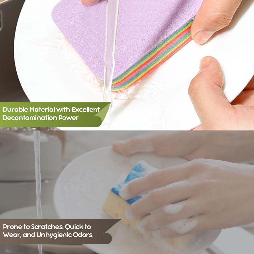 Washing up Sponge Multi Purpose household essentials Machine Washable Kitchen Cleaning Products. 12 layers Super Absorbent & Durable microfibre cloth. For Window Countertop Car Dish sink & Bathroom. L