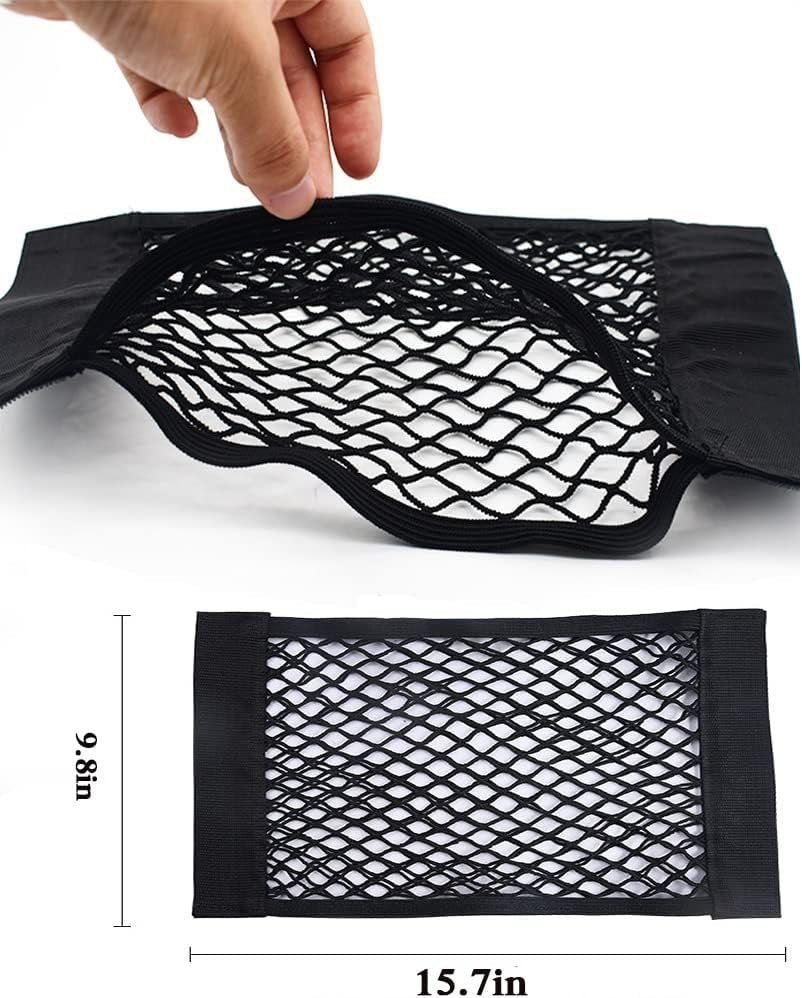 Storage Net for Car Trunk, Automotive Cargo Net for Truck Bed Elastic Nylon Mesh Universal Rear Car Organizer Net Car Seat Travel Bag Trunk Storage Roof Bag Mesh Pouch Bag