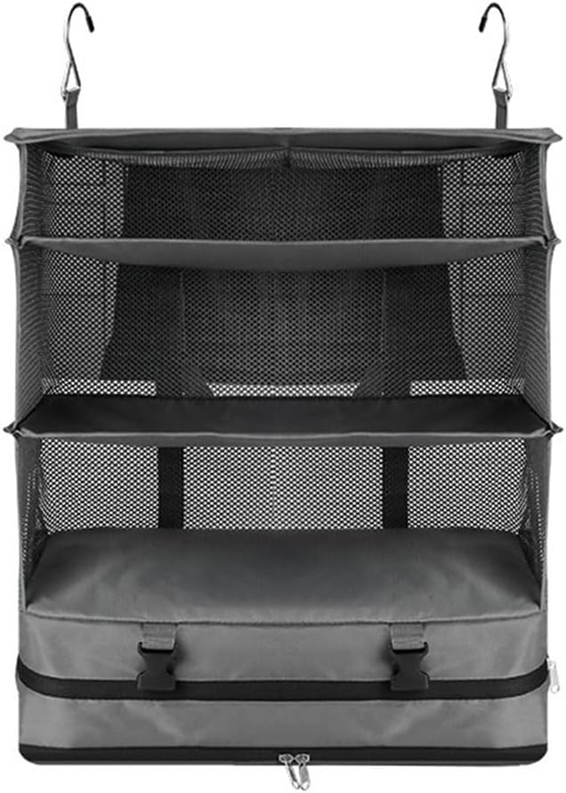 MTSDM Hanging Travel Shelves Bag, Portable Hanging Travel Shelves, Packing Organizer for Luggage, Compression Closet Storage Organizer, Travel Shelves Bag for Travel, Camping