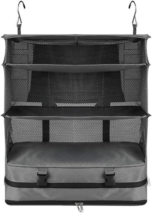 MTSDM Hanging Travel Shelves Bag, Portable Hanging Travel Shelves, Packing Organizer for Luggage, Compression Closet Storage Organizer, Travel Shelves Bag for Travel, Camping