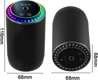 Car Fragrance diffusers, Air fresheners, Air Humidifier, Car Freshener Purifier Smart Aroma Diffuser Mist Humidifier Oil Diffuser for Vehicle, 3-Level Adjustable