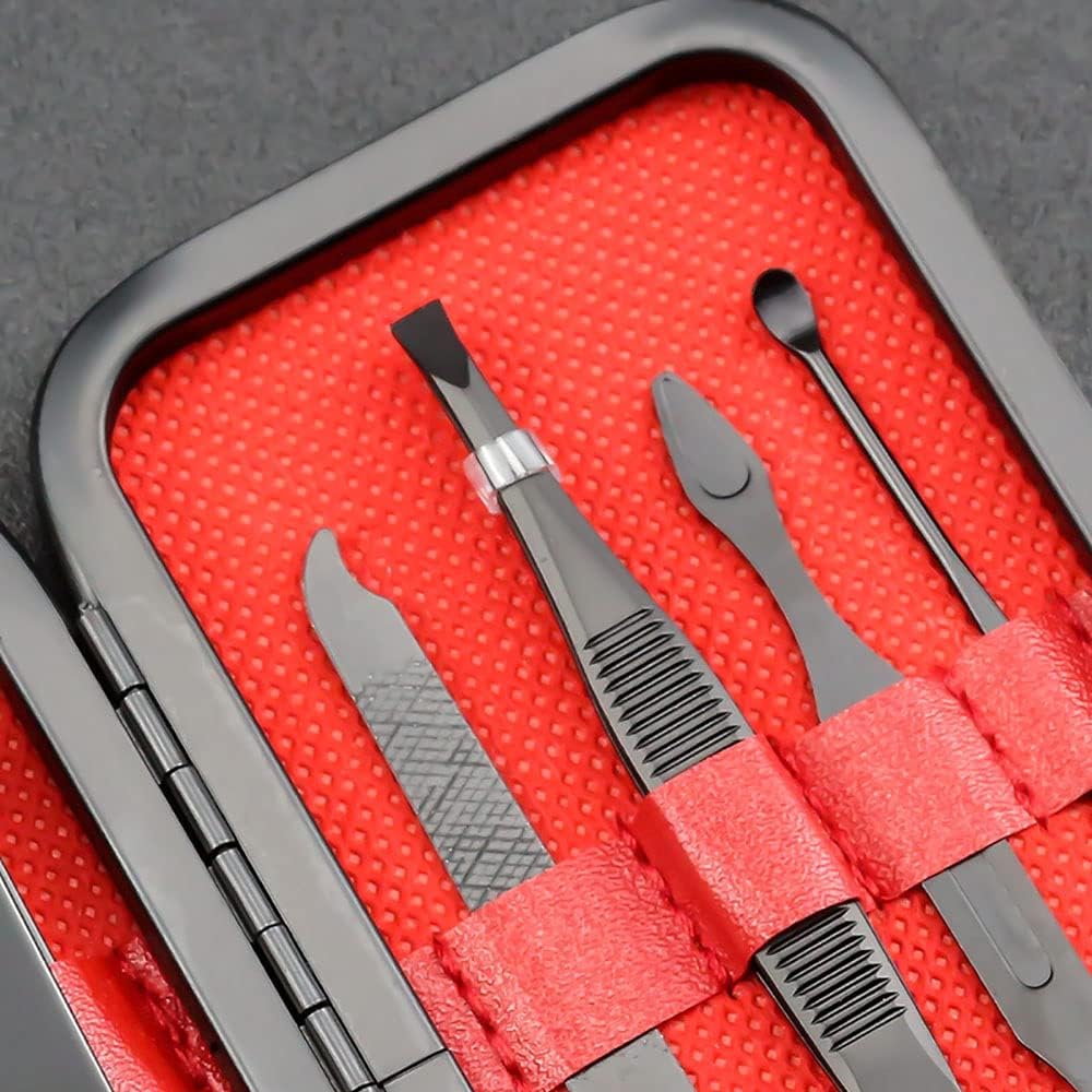 WSJQB Set Manicure, 7 pz Nail Clippers Kit Pedicure, Manicure Strumenti Professionali Regalo per Gli Uomini Donne e Genitori