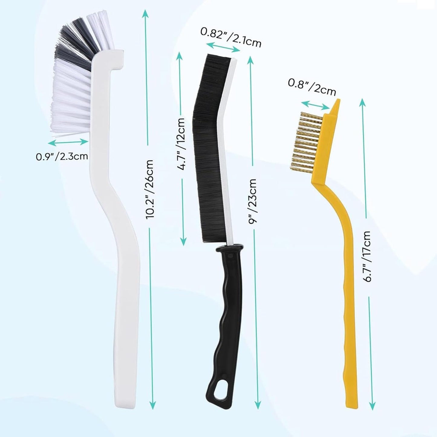 Shengsenfu Crevice Cleaning Brush Set, Multifunctional Cleaning Tools, Hard Bristle Crevice Brushes for Household Use, Bathroom Tiles & Kitchen Cleaner, Scrub Brush Tool for Hard-to-Reach Tight Space