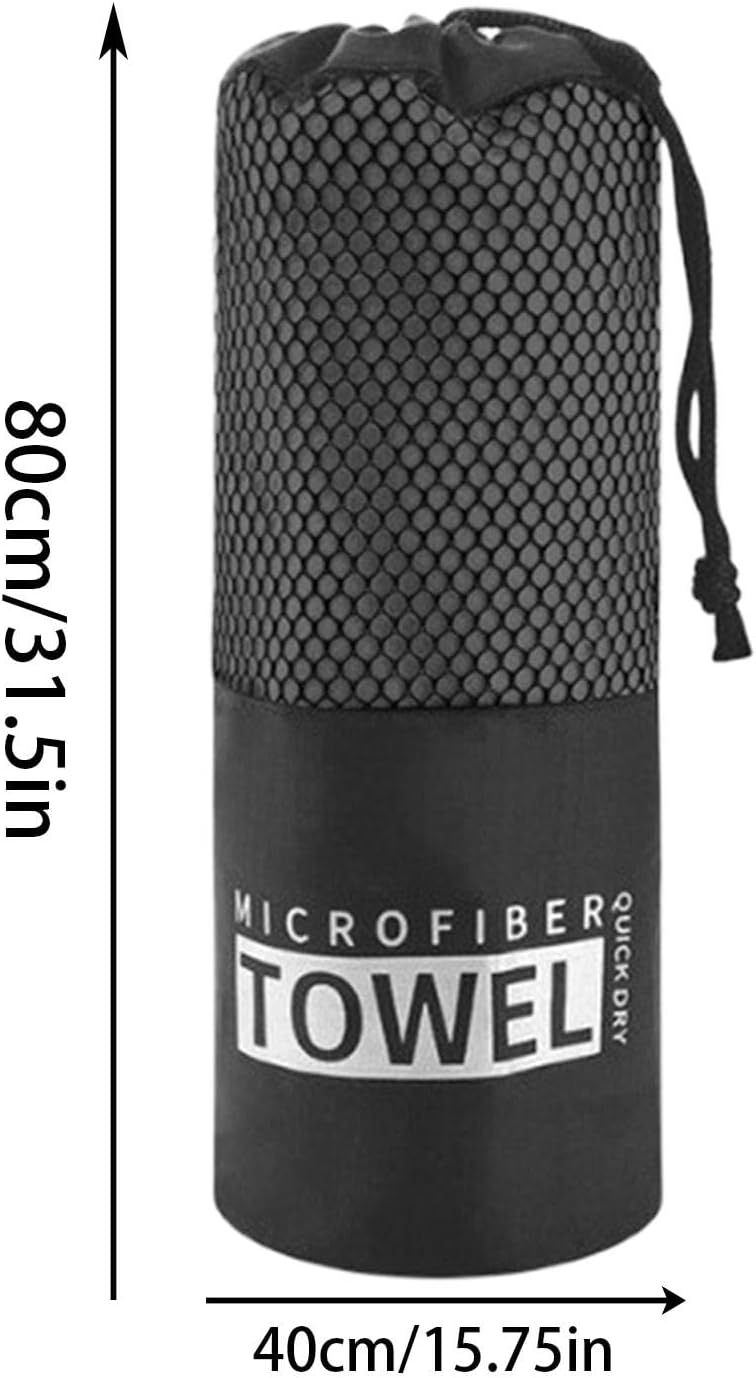 Quick Drying Beach Towel, Quick Dry Microfiber Bath Towel Workout Gear, Portable Washing Cloth, Camping Accessories, Sandproof for Exercise, Fitness, Travel