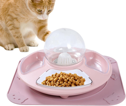 Acunny Ciotola per cibo per gatti, ciotola per cibo per gatti, ciotola per irrigazione per gattini, ciotola multifunzionale per gattini, contenitore antiscivolo per approvvigionamento idrico per