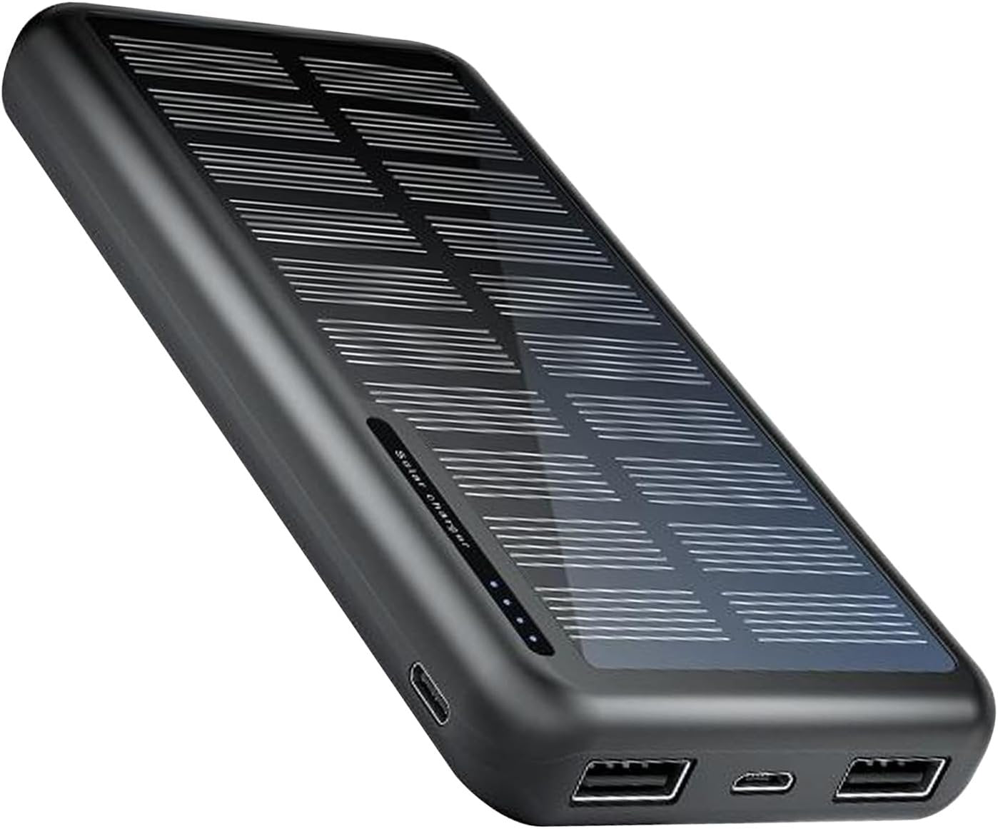 Portable Charger - 10000mAh Solar Cellphone Charger,Slim Charging Bank for Fishing Camping Travel Beach Flight College School Backpacking Car Festival