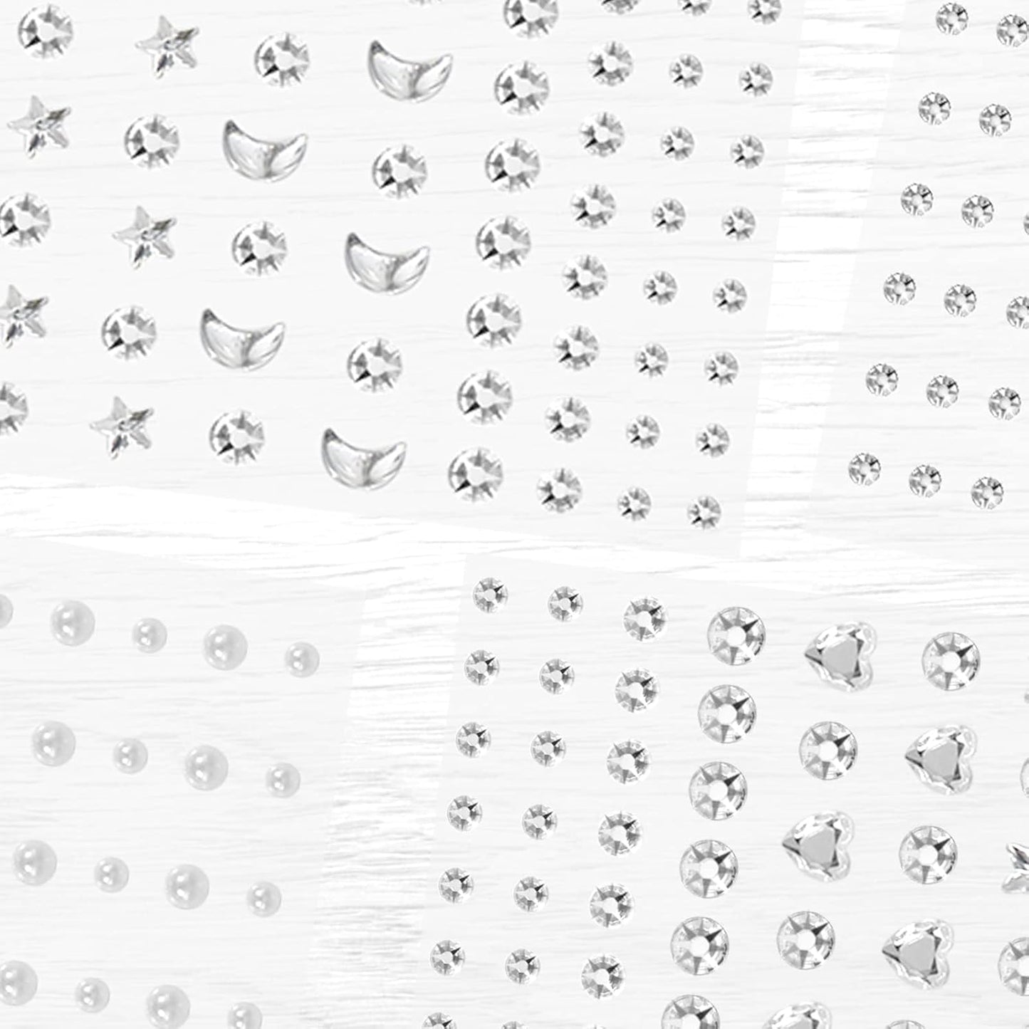 Annhao 668 Pieces Rhinestone Stickers Glitter Make up, Rhinestone Stickers Glitter Face Stickers with Tweezers for Festival DIY Nail Art Face Decoration Party Accessories (Multiple Shapes)
