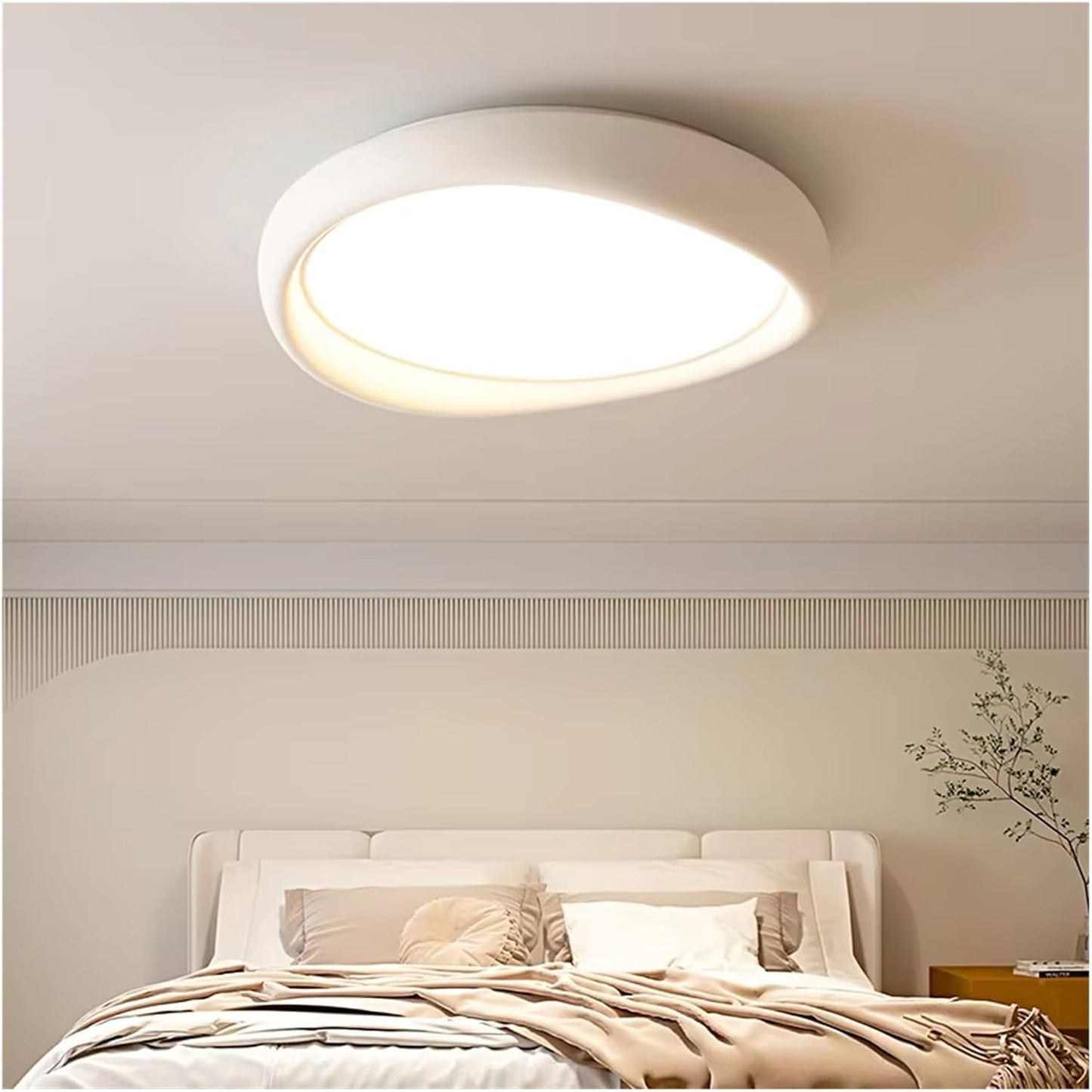 Modern LED Ceiling Light White Decor Smart Ceiling Chandelier Bedroom Living Room Apartment Kitchen Ceiling Lamp Remote Control Ceiling Lighting Fixtures