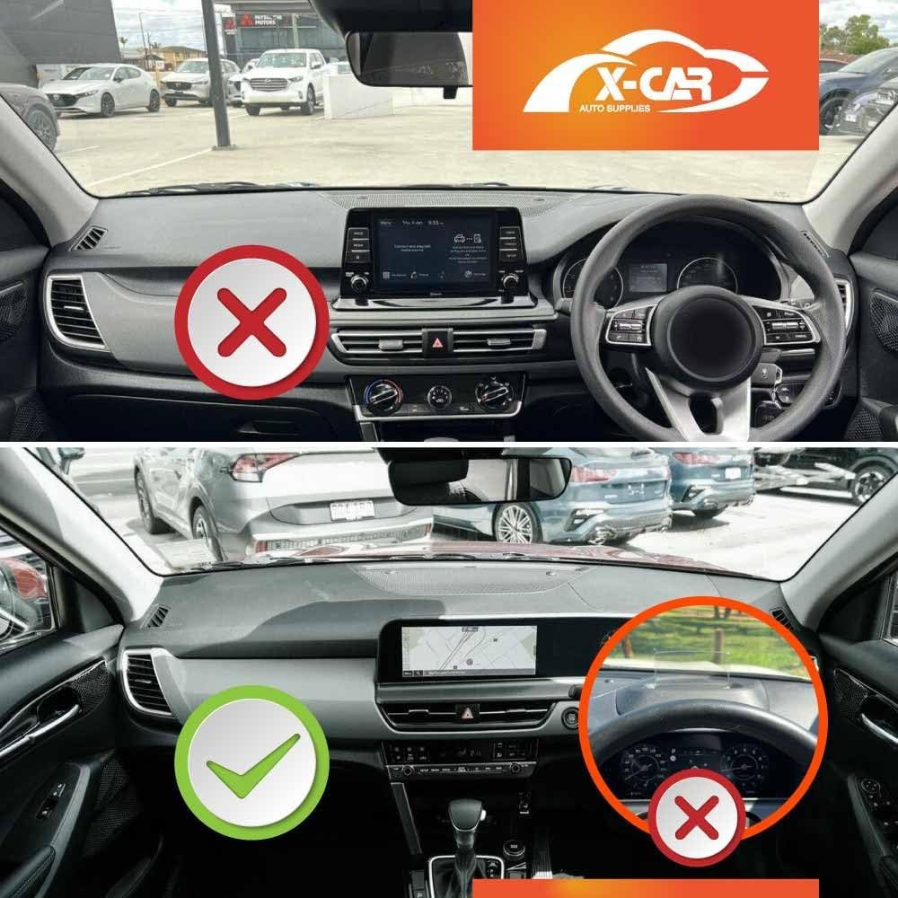 X-CAR Dash Mat for Kia Seltos 2022-2025 Non-Slip Microfiber Pad Cover Interior Accessories