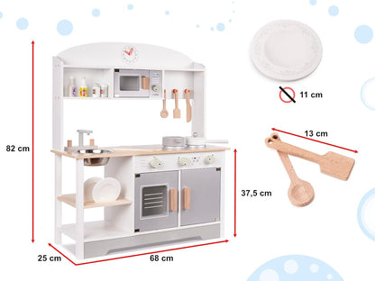 Children's Wooden Kitchen with Oven and Sink (Model 4)