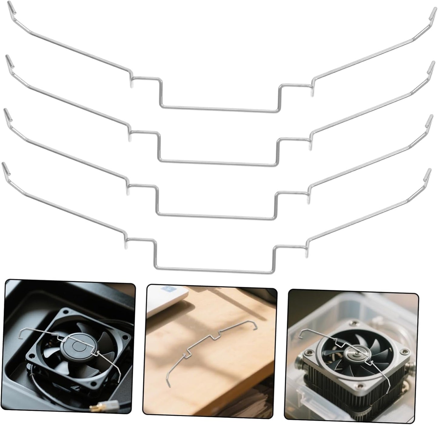 CIYODO 10pcs Heatsink Fan Buckles - 12cm CPU Radiator Fan Hook Fixed Bracket PC Mainboard Wire Buckle Upper Hook Fixing Clips Computer Cooling Accessories