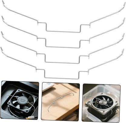 CIYODO 10pcs Heatsink Fan Buckles - 12cm CPU Radiator Fan Hook Fixed Bracket PC Mainboard Wire Buckle Upper Hook Fixing Clips Computer Cooling Accessories