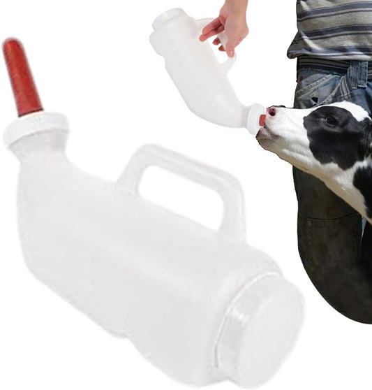 Calf Milk Bottle,Reusable Cow Baby Bottle Goat Milk Bottle - Ergonomic Sheep Nursing Bottle Lamb Milk Drinking Feeders for Livestock Calves Lambs