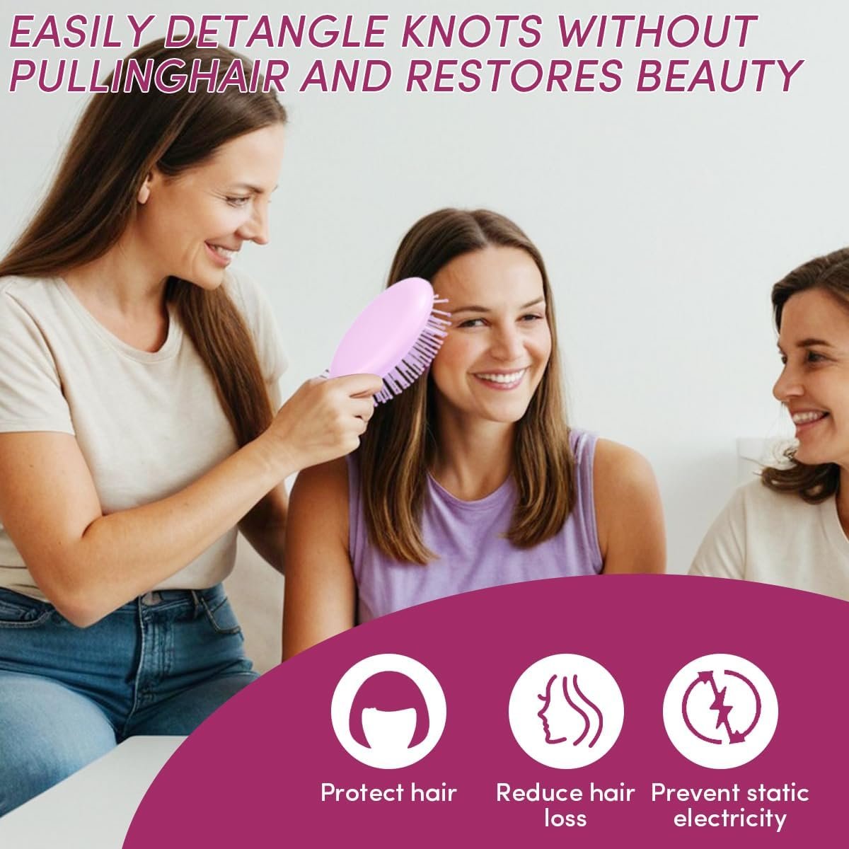 15 Pack Mini Wet Hair Brush Mini Detangling Brush for Wet & Dry Hair, Compact Travel Hairbrush for Teens & Adults, Perfect for Bridesmaid Gifts, Party Favors