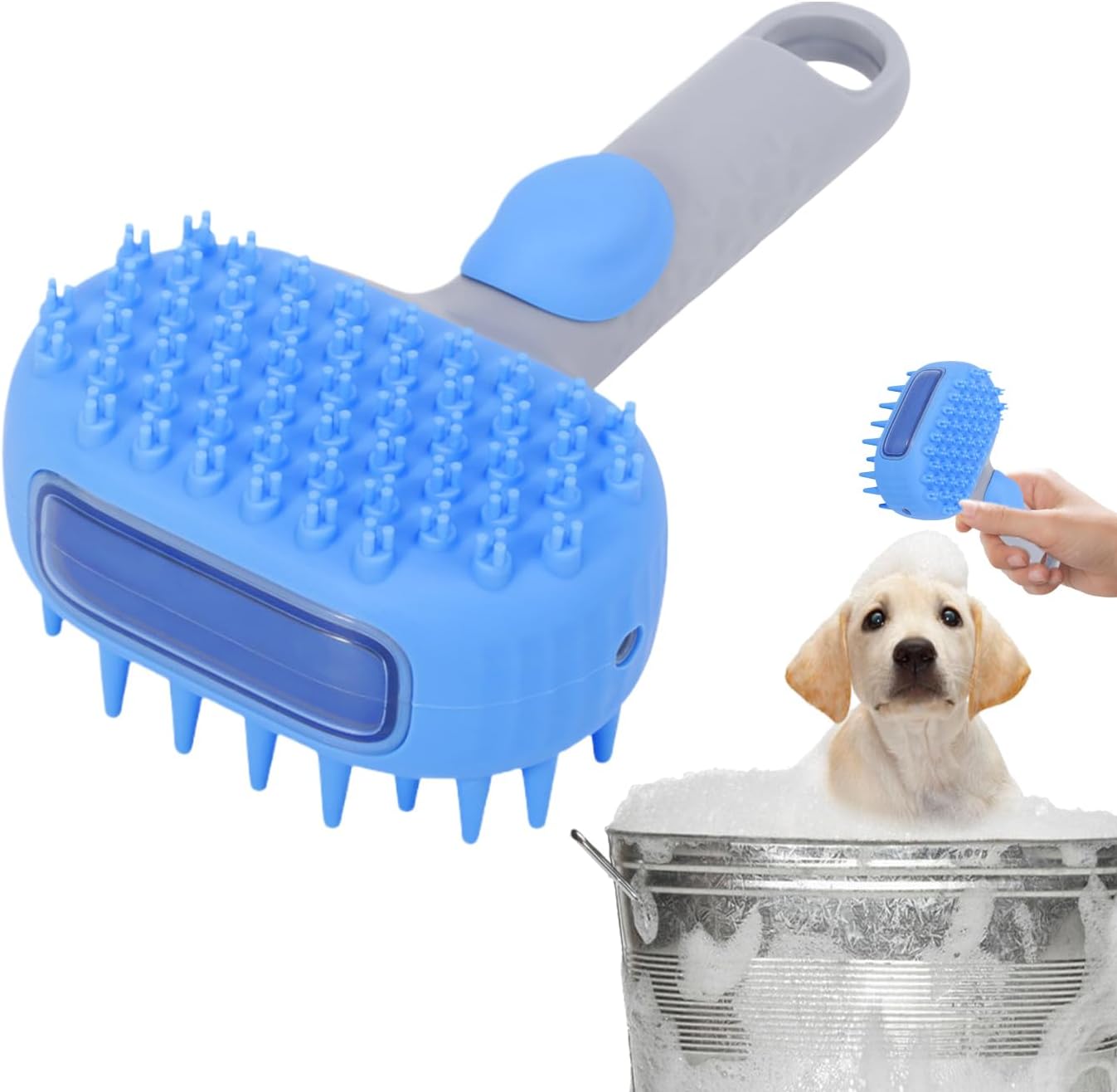 Steaming Cat Brush - Cleaning Slicker Steamy Cat Brush | Pet Steam Brush | Knot-Proof Deep-Cleaning Gentle Grooming Tool for Dog, Shedding, Season, Bathing, Kitten