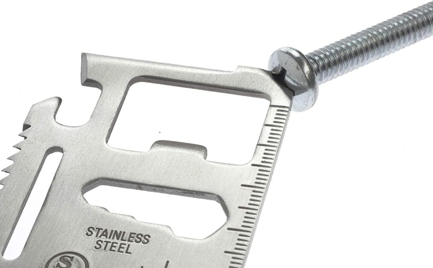 Credit Card 11-in-1 Survival Pocket Tool, Multi Function Portable Outdoor Thickened Stainless Tool, Multipurpose Bottle Opener, Can Opener, Lock pick (10 PCS)