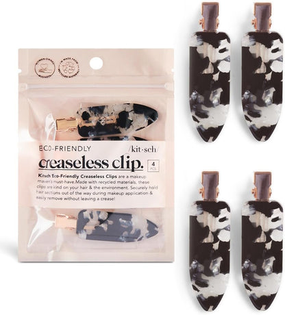 Kitsch Creaseless Hair Pins, No Crease Clips for Makeup and Styling, Stylish Pin Curl Clips, 4pc Set