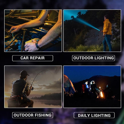 Clearhill High Power 1000 Lumen Tactical Flashlight - USB Rechargeable, 5 Modes, Waterproof, Ideal for Emergency, Outdoor, Camping (Black)
