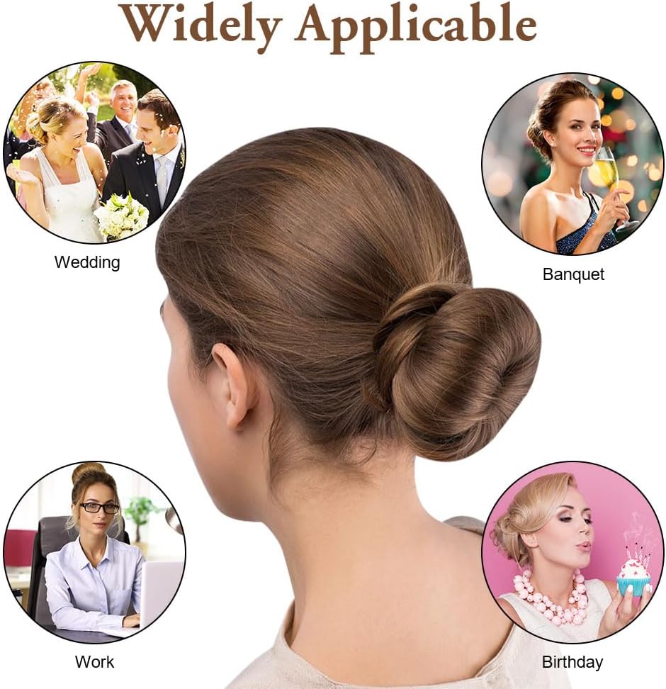 URAQT Donut Bun Maker, 2 Pieces Easy Bun for Hair Bun Maker, Fashion Hair Styling Clip Hairstyle DIY Tool for Girl Women