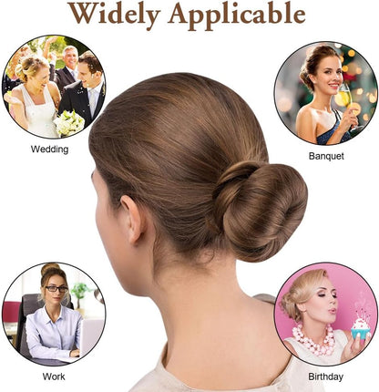 URAQT Donut Bun Maker, 2 Pieces Easy Bun for Hair Bun Maker, Fashion Hair Styling Clip Hairstyle DIY Tool for Girl Women