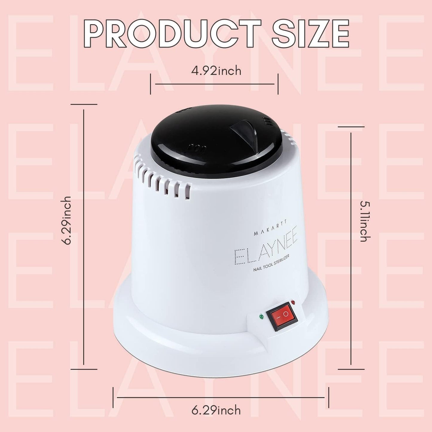 Makartt Nail Tool Sterilizer For Esthetician Sterilization Machine Metal Nail Art Tools Lash Tech Supplies High Temperature For Nail Supplies Manicure Salon
