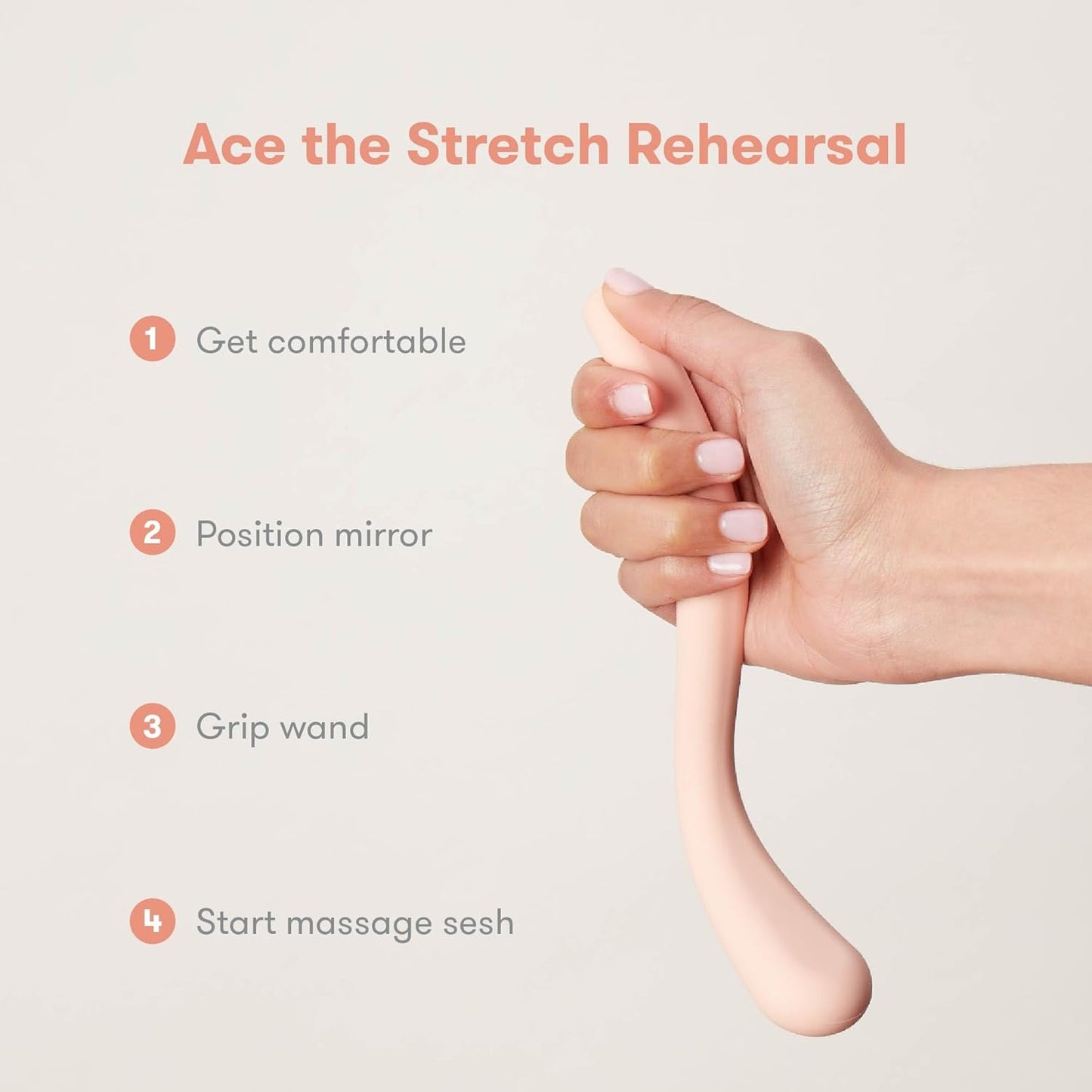 Frida Mom Prepare-to-Push Perineal Massage Wand - Massage + Stretch Perineum to Reduce Risk of Tearing