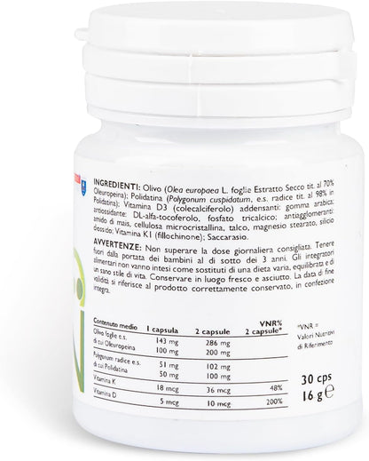 Dietary supplement based on oleuropein, polydatine, vitamins D and K. Development maintenance muscle recovery powerful anti-aging anti-aging action Sarcopenia