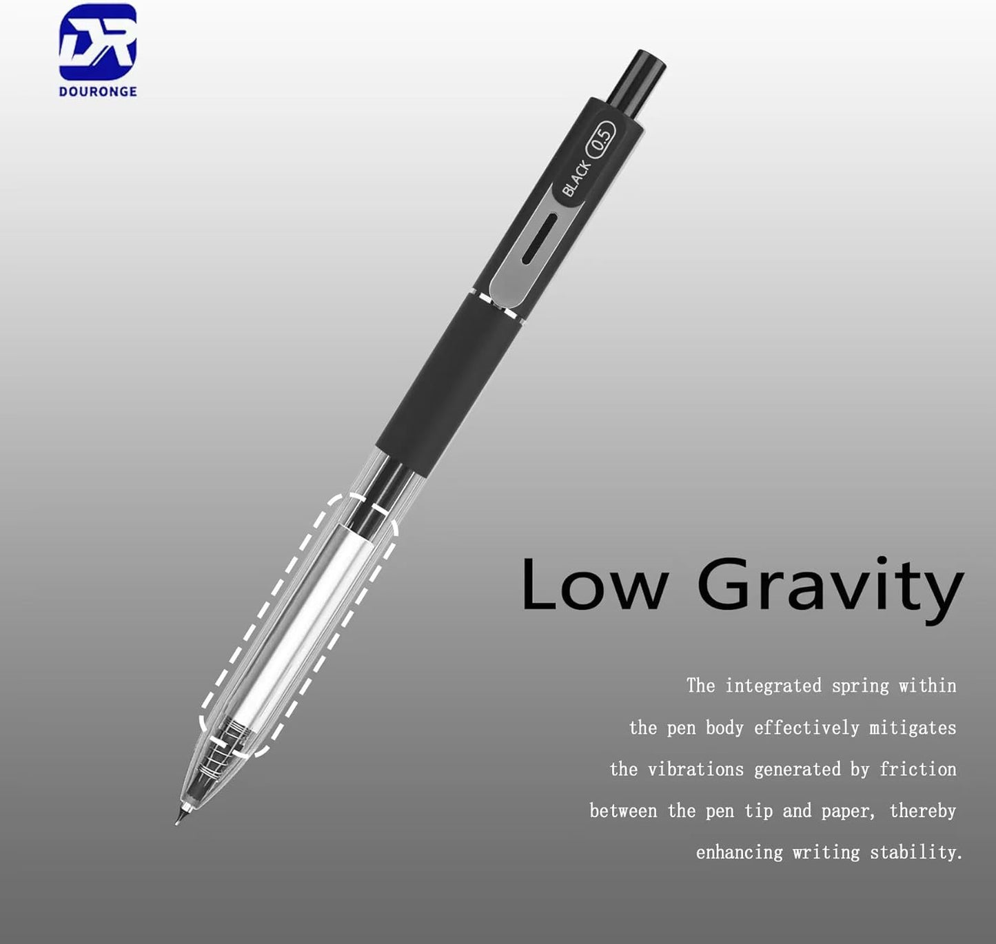 Gel Pens 0.5mm 12 PCS Office Desk Accessories, Nurse School Supplies, Aesthetic Fine Point Pen Cute Black Ink Pens, Smooth Writing Stationery, Journal Work Essentials for Women Men, Teen Girl Gifts