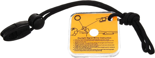 GANAZONO Signal Mirror for Backpacking Compact Reflective Mirror for Emergency for Outdoor Adventures