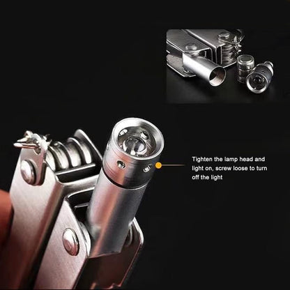 Multitools Multifunctional Mini Tools with Light Multitool Pliers Alloy Steel Outdoor Survival Tool