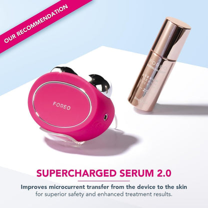 FOREO BEAR Smart Microcurrent Facial Toning Device for Instant Full-Face Firming, Rechargeable, App-connected, 5 Microcurrent Intensities, T-Sonic pulsations, 90 uses/USB charge, Fuchsia