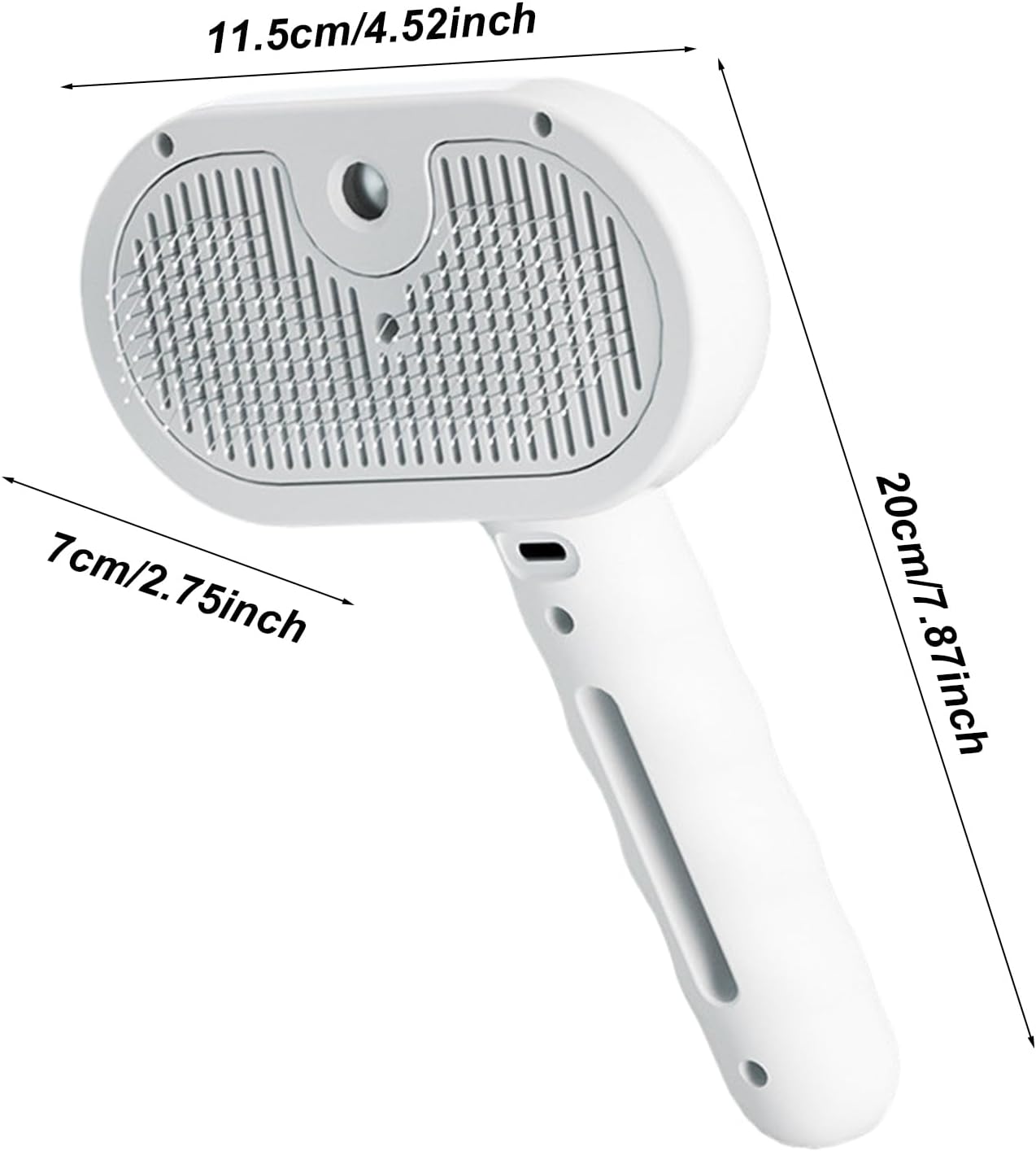 USB Rechargeable Spritz Defur Comb for Cats, Pet Hair Remover Brush, 35ml Water Tank, Indoor Cat Grooming Tool, Dog Hair Remover, Pet Spray Depilatory Comb