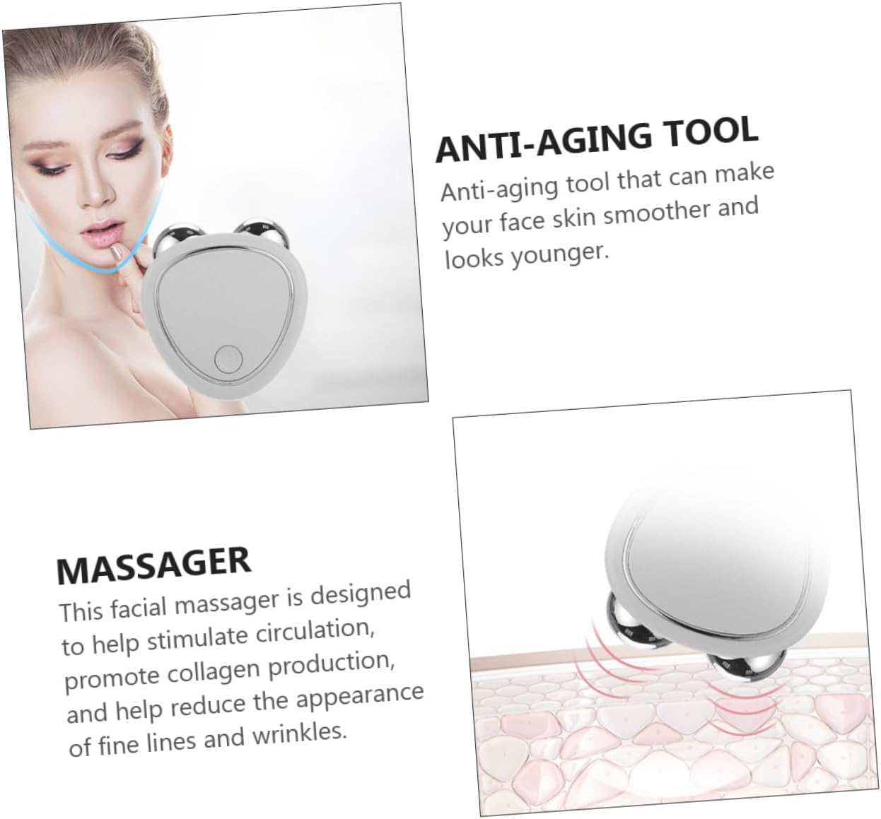 OATIPHO Facial Skin Care Device for Aging Lifting Tool for Smoother Younger Skin present for Moms and Daughters Compact Durable and Skin Friendly
