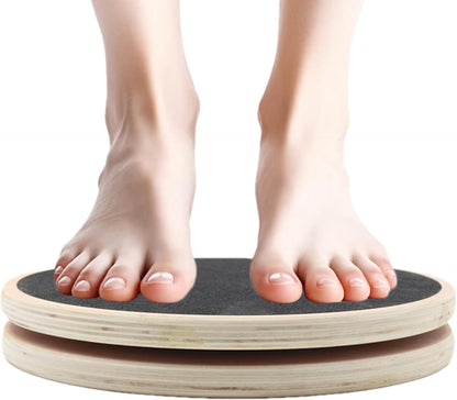 Waist Training Board, Wooden Waist Whisper Disc Anti-Slip, Rotating Exercise Equipment Body Trainer, Fitness Twist Gear for Trimming Arms, Legs, Core Workout on Home Gym