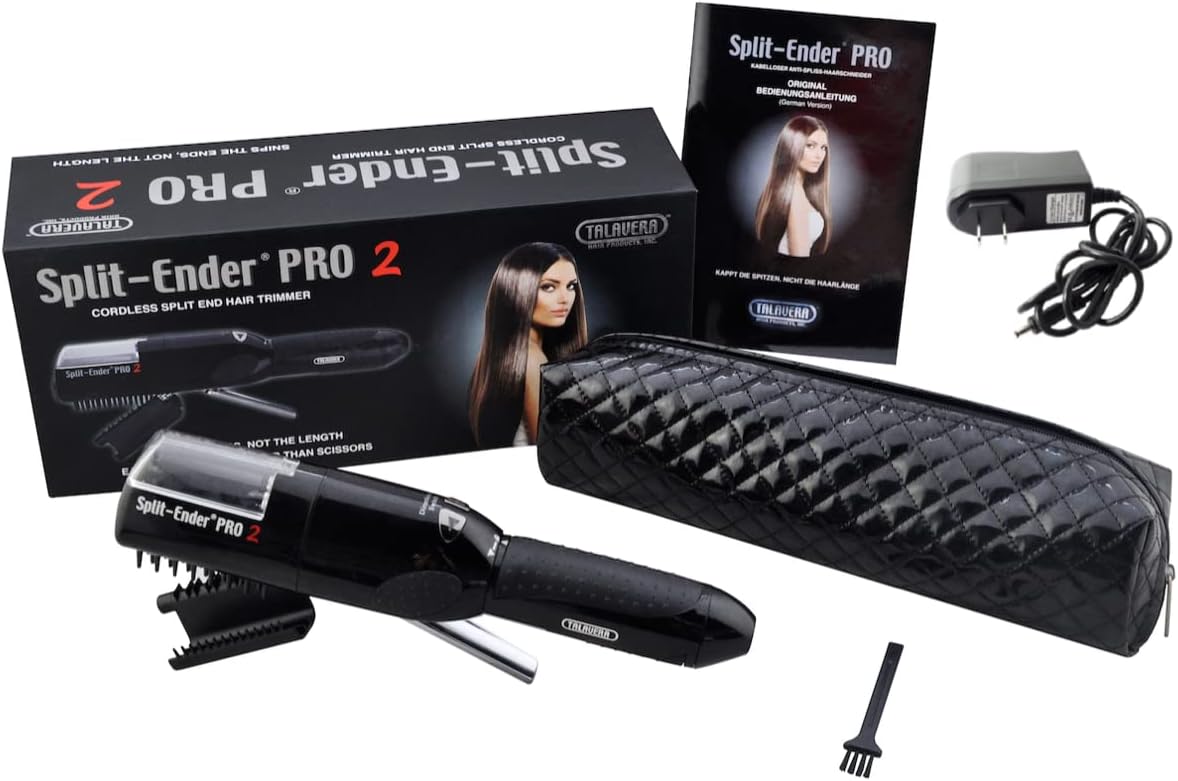 Split Ender Pro 2 Hair Repair Electric Tool for Split Ends, Damaged Hair Trimmer for Broken, Dry, Brittle and Frizzy Split Ends, Men & Women Hair Products for Personal Care - Black