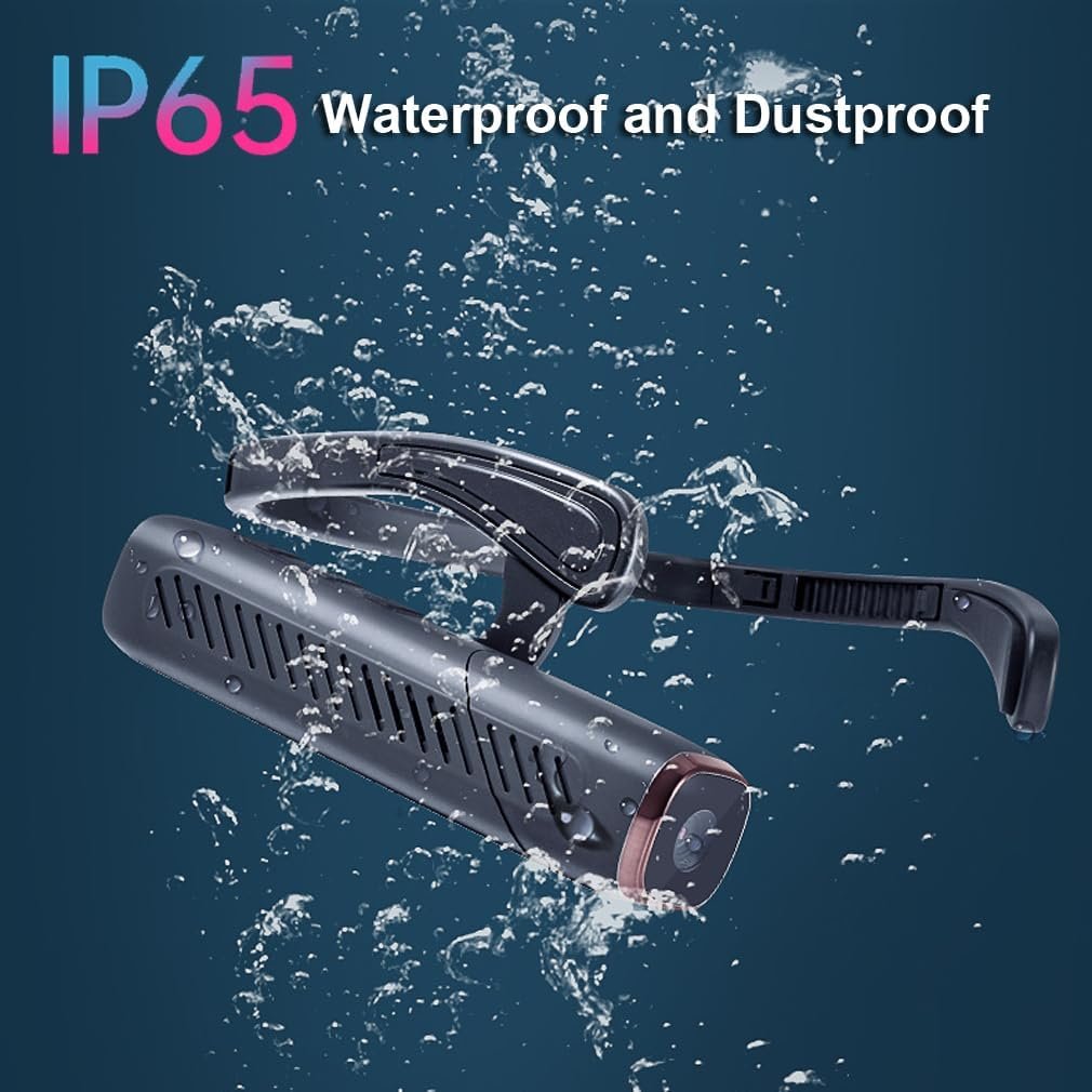 XRC TECH Camcorder 4K Head Mounted Action Camera Wearable Video Camera Anti-Shake Recorder WiFi Hands-Off Camera IP65 Waterproof Webcam