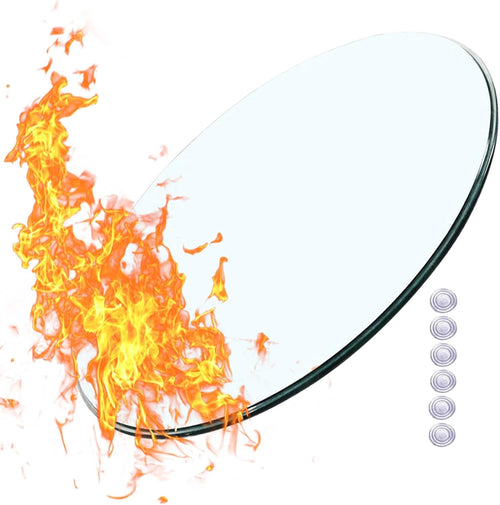 Round Tempered Glass Tabletop – 80 cm, 90 cm, 100 cm, Durable & Sturdy Dining Table Glass – Ideal for Center Table – Elegant Round Glass Surface