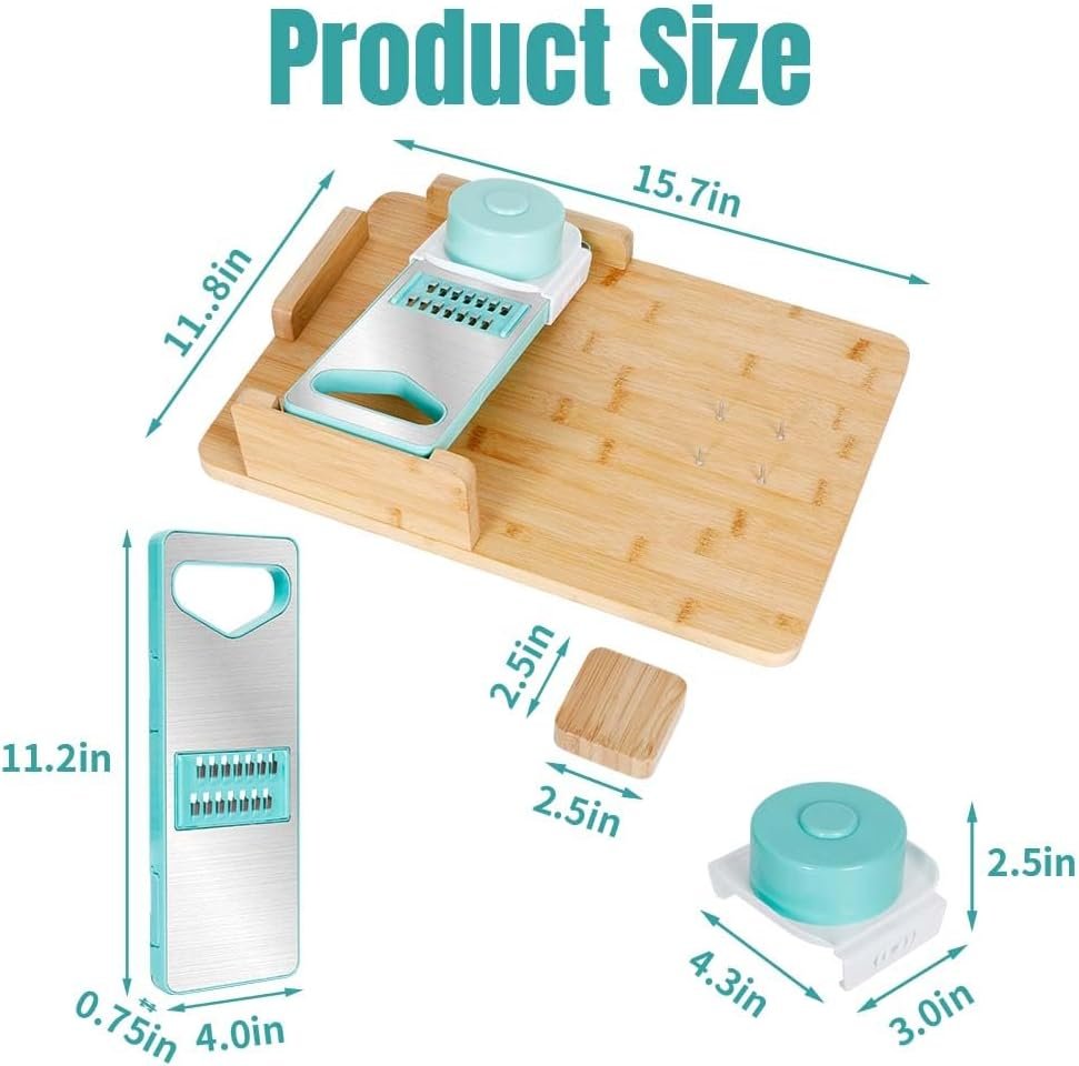 One-Handed Adaptive Cutting Board:One Handed Cutting Board with Bread Holder Food Prep Tools for Right or Left Handed Use Easy Operations